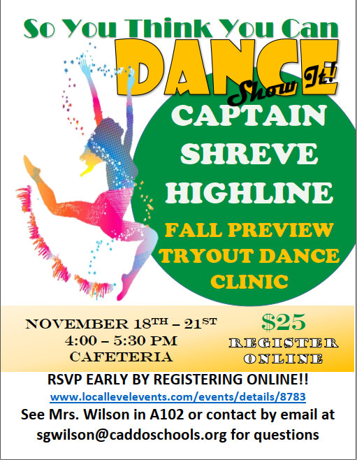 Local Level Events Captain Shreve Highline Fall Preview Clinic