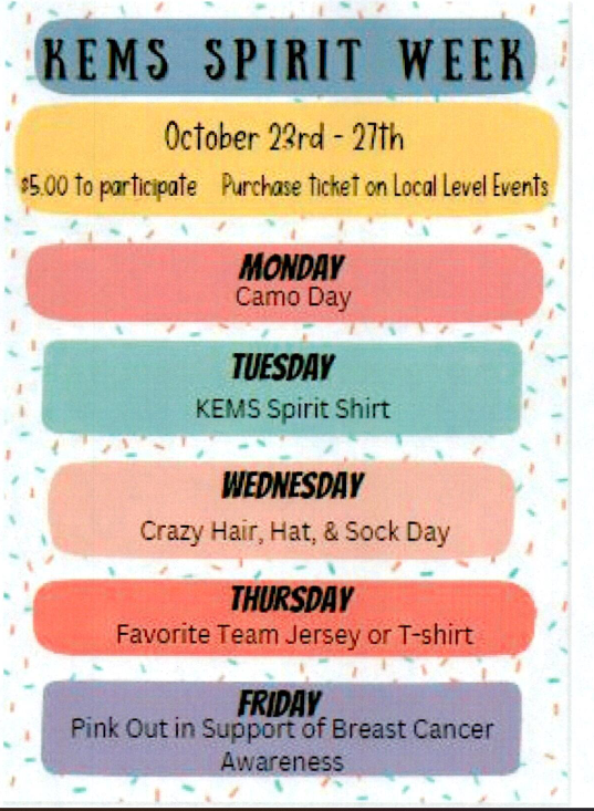 Local Level Events Keithville N.J.H.S. Jean's Week