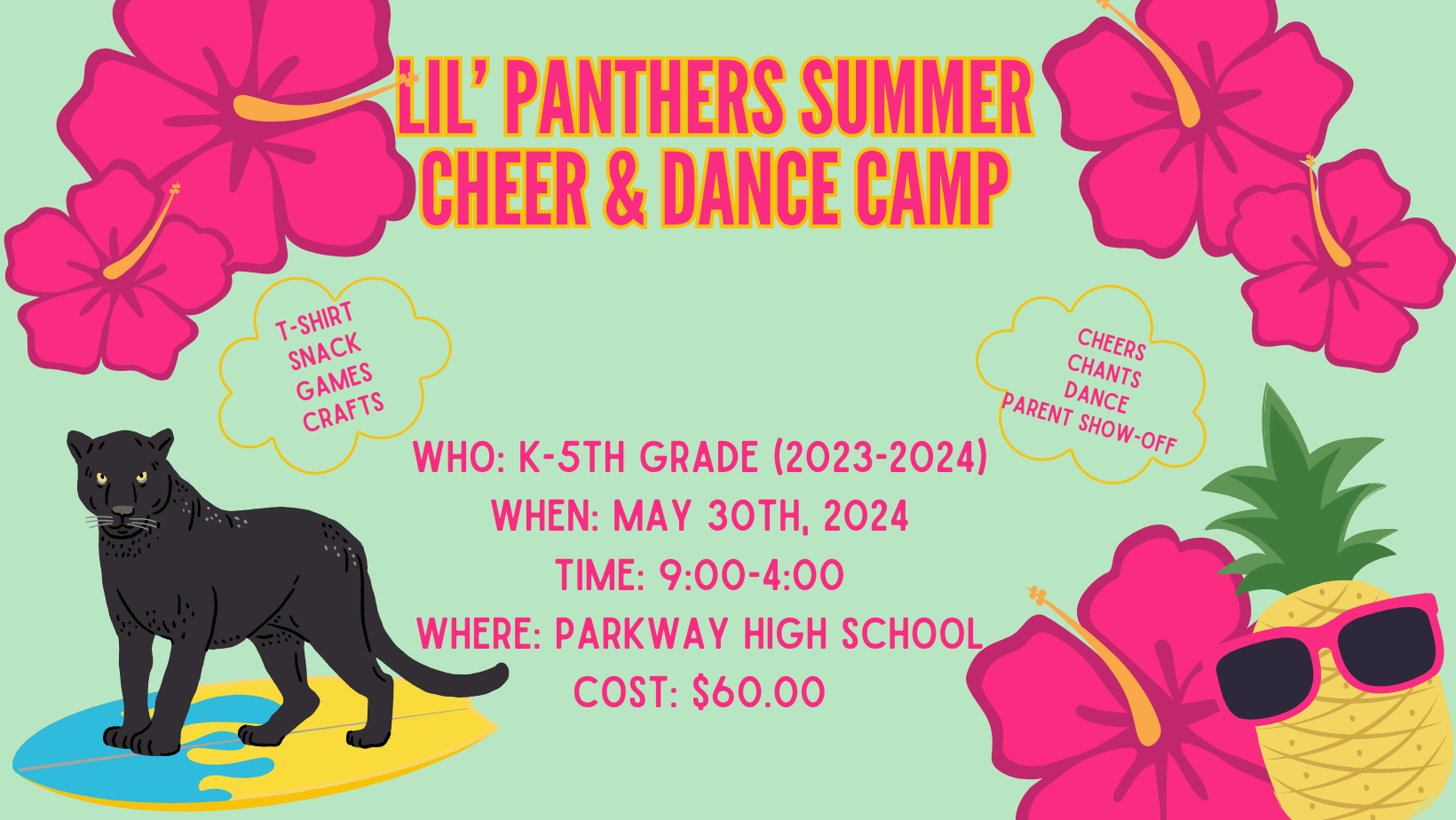 Local Level Events PHS Lil' Panthers Summer Cheer & Dance Camp